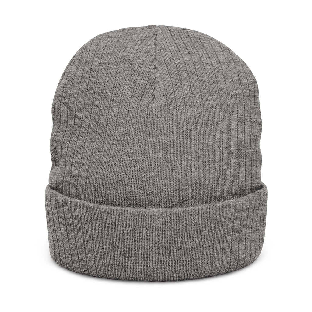 Embroidered Ribbed Beanie — SP Logo Knit Hat