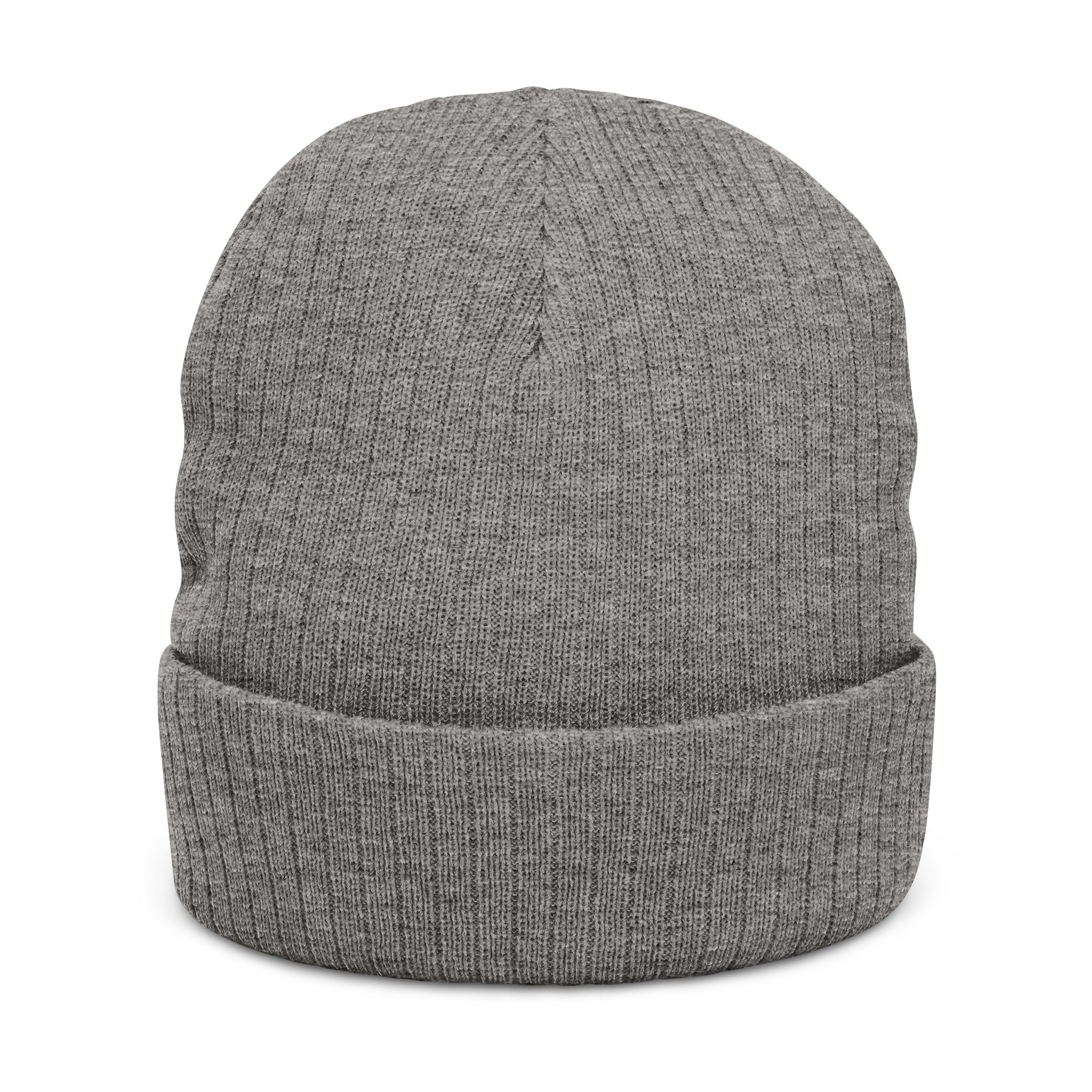 Embroidered Ribbed Beanie — SP Logo Knit Hat