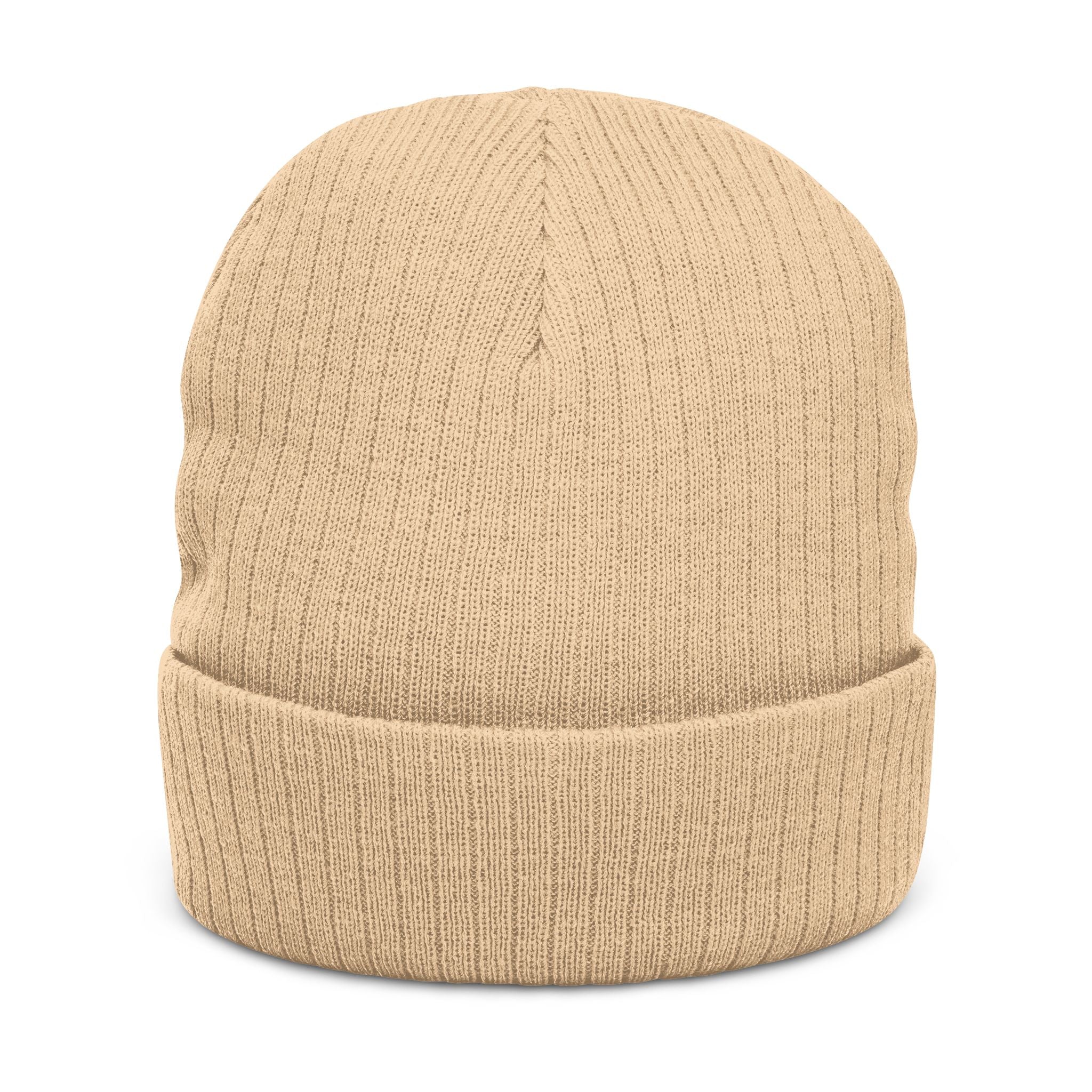 Embroidered Ribbed Beanie — SP Logo Knit Hat