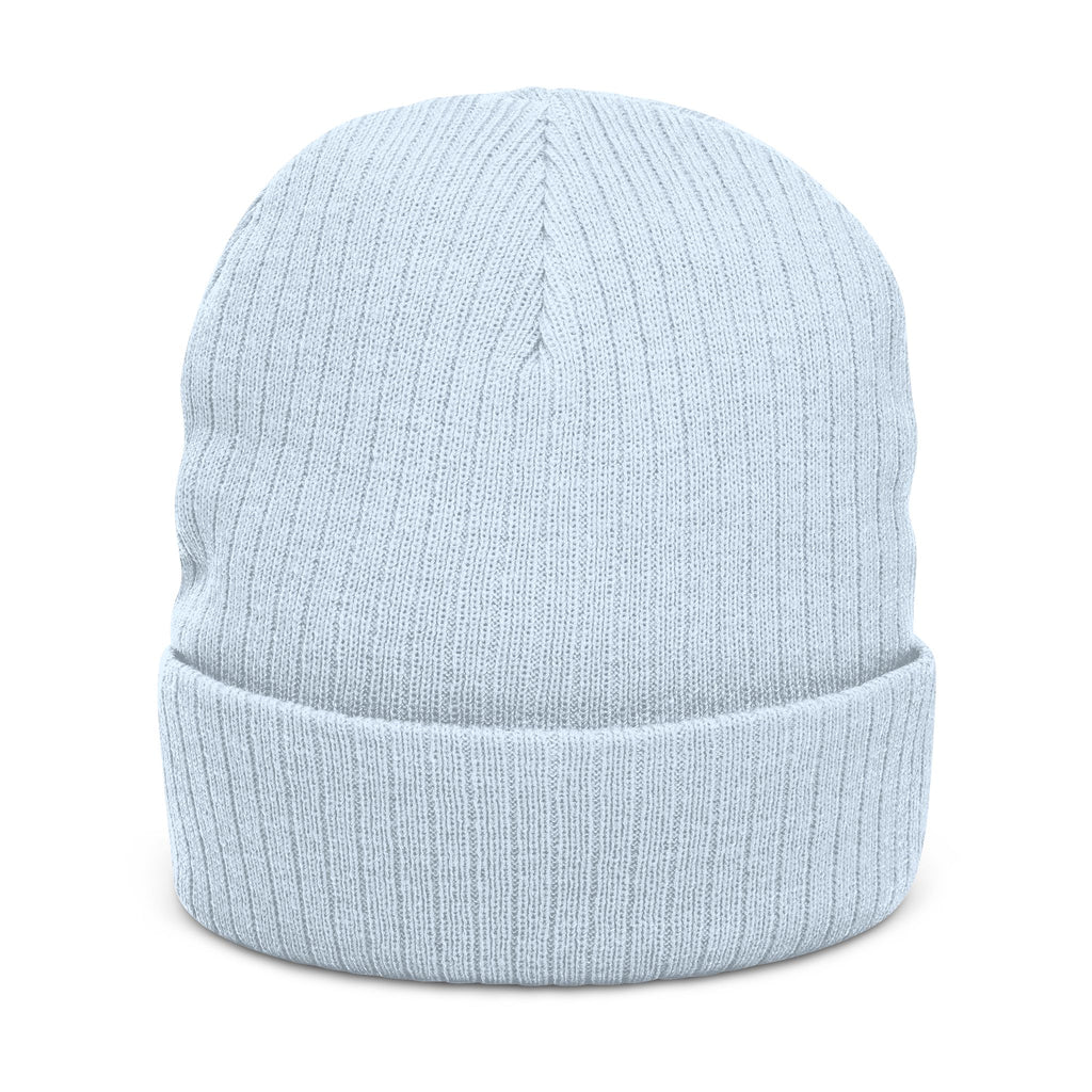 Embroidered Ribbed Beanie — SP Logo Knit Hat