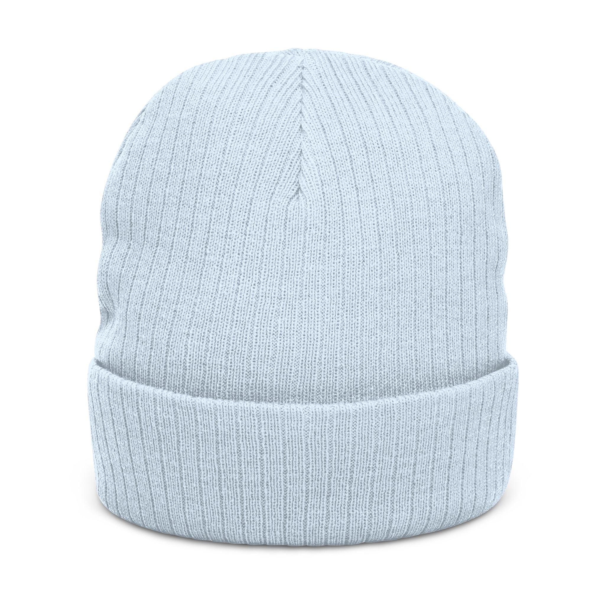 Embroidered Ribbed Beanie — SP Logo Knit Hat