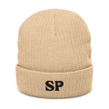 Embroidered Ribbed Beanie — SP Logo Knit Hat